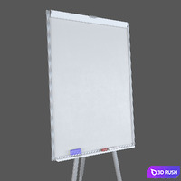 Flipchart Attache 70x100 tripod 3D Model Vray