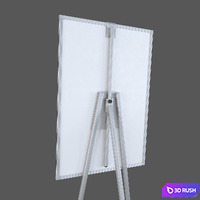 Flipchart Attache 70x100 tripod 3D Model Vray