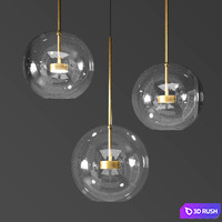 Suspenting lamps giopato &amp; coombes bolle bls mono lamp 3D Model Standard