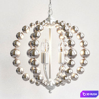Chandelier Amber Bamboo Pendant 3D Model Vray