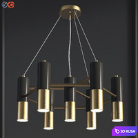Chandelier Favorite 1600-7P Ultra - Favorite 3D Model Vray, Corona