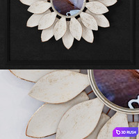 HPDecor _ Mirror Shabby Flower 3D Model Vray, Corona