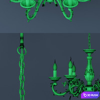 Chandelier Aurora 3D Model Vray, Corona