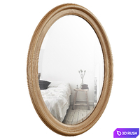 Oval Wood Wall Mirror DBHC4231 3D Model Vray