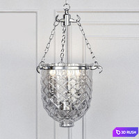 Diamonte Etched 3-Light Pendant 3D Model Vray