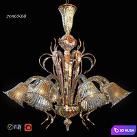 Chandelier DeMajo 7056K8 3D Model Vray, Corona