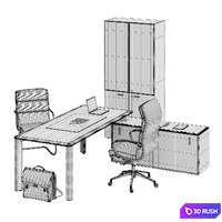 LAS LULIO Executive Desk 3D Model Corona