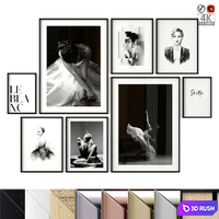 Poster Set "Woman" 3D Model Vray, Corona
