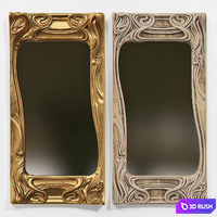 Art Nouveau frame 3D Model Vray