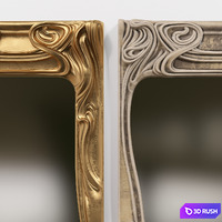 Art Nouveau frame 3D Model Vray