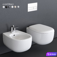 Ceramica Flaminia Bonola Wall-Hung WC 3D Model Vray, Corona