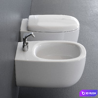 Ceramica Flaminia Bonola Wall-Hung WC 3D Model Vray, Corona