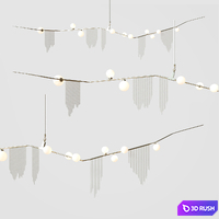 Chandelier Cherry Bomb Fringe 3D Model Corona