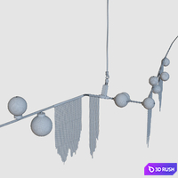 Chandelier Cherry Bomb Fringe 3D Model Corona