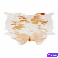 Spotted Brown And White Cowhide Rug 3D Model Vray