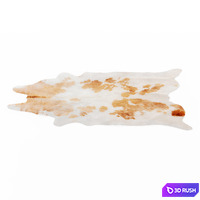 Spotted Brown And White Cowhide Rug 3D Model Vray