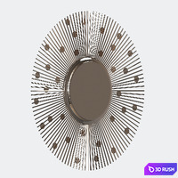 Vintage mirror Soleil 3D Model Corona