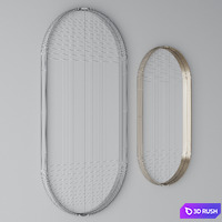 Mirror set 1 3D Model Vray, Corona