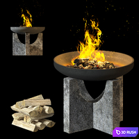Fire Pit Concretika iron S80 3D Model Corona