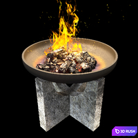 Fire Pit Concretika iron S80 3D Model Corona