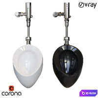 TOTO commercial washout urinal 3D Model Vray, Corona
