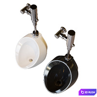 TOTO commercial washout urinal 3D Model Vray, Corona