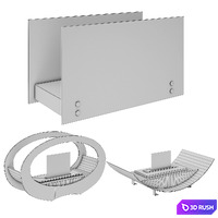 Bio fireplaces 3D Model Vray, Corona