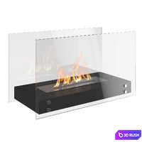 Bio fireplaces 3D Model Vray, Corona