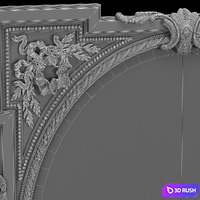 Victorian mirror 3D Model Vray
