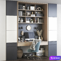Office workplace 92 3D Model Vray, Corona