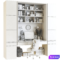 Office workplace 92 3D Model Vray, Corona