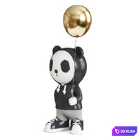 Panda sculpture 3D Model Vray