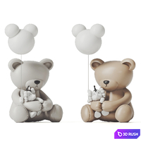 Bear ornaments 3D Model Vray
