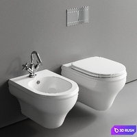 Azzurra Ceramica Charme Wall-hung WC 3D Model Vray, Corona