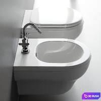 Azzurra Ceramica Charme Wall-hung WC 3D Model Vray, Corona