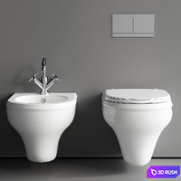 Azzurra Ceramica Charme Wall-hung WC 3D Model Vray, Corona