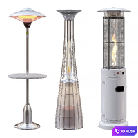 Outdoor heaters 3 3D Model Vray, Corona