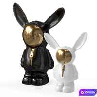 Space Bunny 3D Model Vray, Corona
