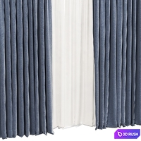 Curtains 3D Model Vray, Corona
