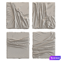 Decorative set of art paintings 05 3D Model Vray, Corona