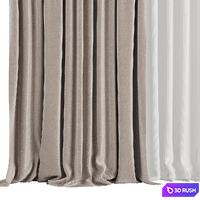Curtain Set M11 3D Model Vray, Corona