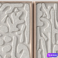 Relief artwork 22 - 3d art wall decor - Panels 3D Model Vray, Corona