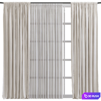 Curtain #631 3D Model Vray, Corona