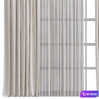 Curtain #631 3D Model Vray, Corona