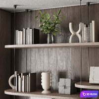 Boss Desk and Cabinet Furniture - office furniture 30 3D Model Vray, Corona