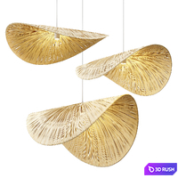 POPPY RAFFIA LAMP SHADE 3D Model Vray