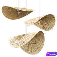 POPPY RAFFIA LAMP SHADE 3D Model Vray