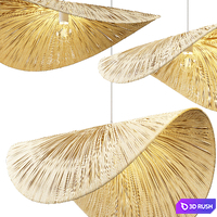 POPPY RAFFIA LAMP SHADE 3D Model Vray