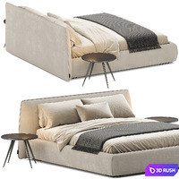 Boca slim bed 3D Model Vray, Corona