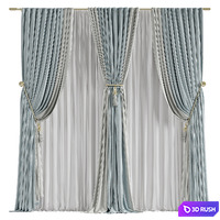 Curtain #017 3D Model Vray, Corona